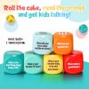 Simgoing 6 Pcs Conversation Cube Ice Breaking Supplies Table Talk Topic Cube Social Emotional Learning Activities Wood Conversation Starter Dice with Tin Box for Kid Counselor Therapist view 4