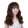 Ufindcos Chocolate Brown Wig with Bangs Short Curly Wavy Light Brown Wigs 14 inches Chocolate Wigs for Women view 1