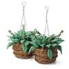 Odoria 1/12 Miniature Hanging Plants Mini Tiny Potted Plant Miniatures Dollhouse Decoration Accessories Doll House Accessory, 2Pcs Dark Green view 1