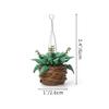 Odoria 1/12 Miniature Hanging Plants Mini Tiny Potted Plant Miniatures Dollhouse Decoration Accessories Doll House Accessory, 2Pcs Dark Green view 4