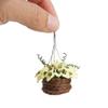 Odoria 1/12 Miniature Hanging Plants Mini Tiny Potted Plant Miniatures Dollhouse Decoration Accessories Doll House Accessory, 2Pcs Light Green view 3