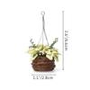 Odoria 1/12 Miniature Hanging Plants Mini Tiny Potted Plant Miniatures Dollhouse Decoration Accessories Doll House Accessory, 2Pcs Light Green view 4