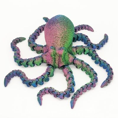 3D Printed Octopus Toy,3D Printed Gift DIY Creative Ornament Toys Home Decor Gifts (A, 24cm)