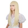 WAVELNM Light Blonde Wigs for Kids Girls Blond Wig with Bangs Long Straight Blonde Child Wig Daily Halloween Cosplay Synthetic Wigs view 3