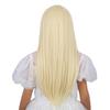 WAVELNM Light Blonde Wigs for Kids Girls Blond Wig with Bangs Long Straight Blonde Child Wig Daily Halloween Cosplay Synthetic Wigs view 4