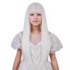 WAVELNM Kids White Wigs Child Long Straight White Wig with Bangs 22inch Long Wigs for Kids Girls Daily Halloween Party Cosplay Wig view 2