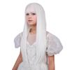 WAVELNM Kids White Wigs Child Long Straight White Wig with Bangs 22inch Long Wigs for Kids Girls Daily Halloween Party Cosplay Wig view 4