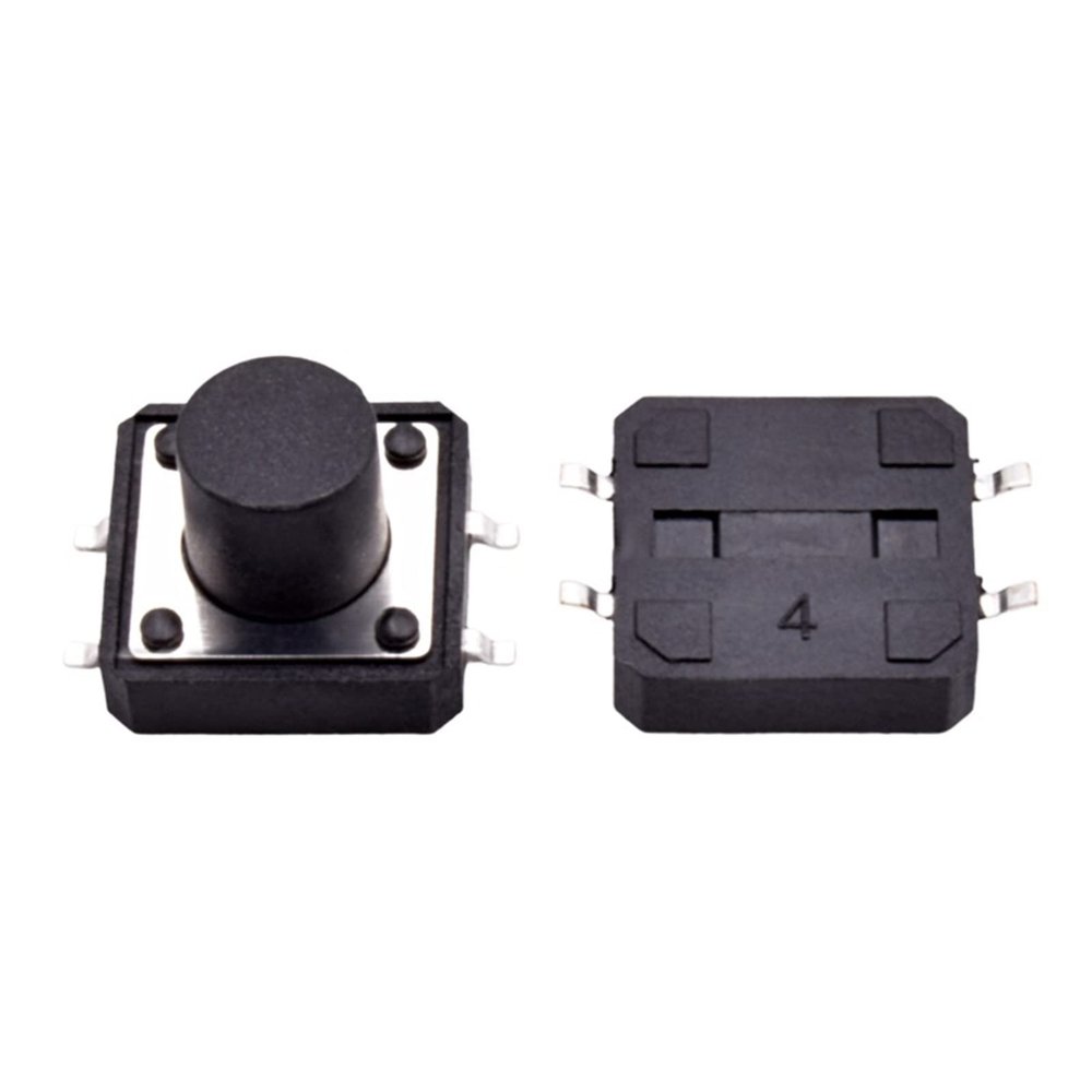 10pcs 12 * 12 * 5/6/7/8/9/10/11/12mm PCB On Off Momentary SMD SMT Tactile Tact Micro Push Button Touch Switch Electronic Power Reset (Color : H5mm 10pcs)