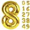 Gold Foil Number 8 Balloon 40 Inch, Helium Mylar Eight Number 8 18 28 38 48 58 88 Birthday Balloons, 8th Gold Women Men Wedding Anniversary, Graduations Party Supplies view 1