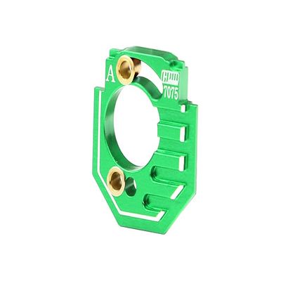 GPM Upgrades Aluminum 7075 Motor Mount Adjustable with Heat Dissipation Function for 1/18 4Wd Granite Grom Mega 380 Brushed 4X4 Monster Truck-Ara2102 (Green)