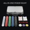 HEITOK Texas Hold'em Poker Chip Set 200-pcs with Aluminum Carrying Case & Professional Weight Chips Plus 5 Poker Dice Waterproof view 2