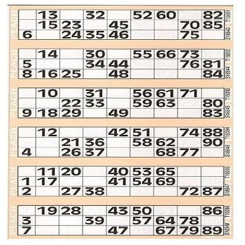 750 Bingo Card Booklet (Peach)