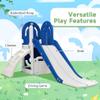 4 in 1 Toddler Climber and Slide Set, Kids Playground Climber Freestanding Slide Playset with Basketball Hoop Play Combination for Babies Indoor & Outdoor 3+ (Blue) view 2