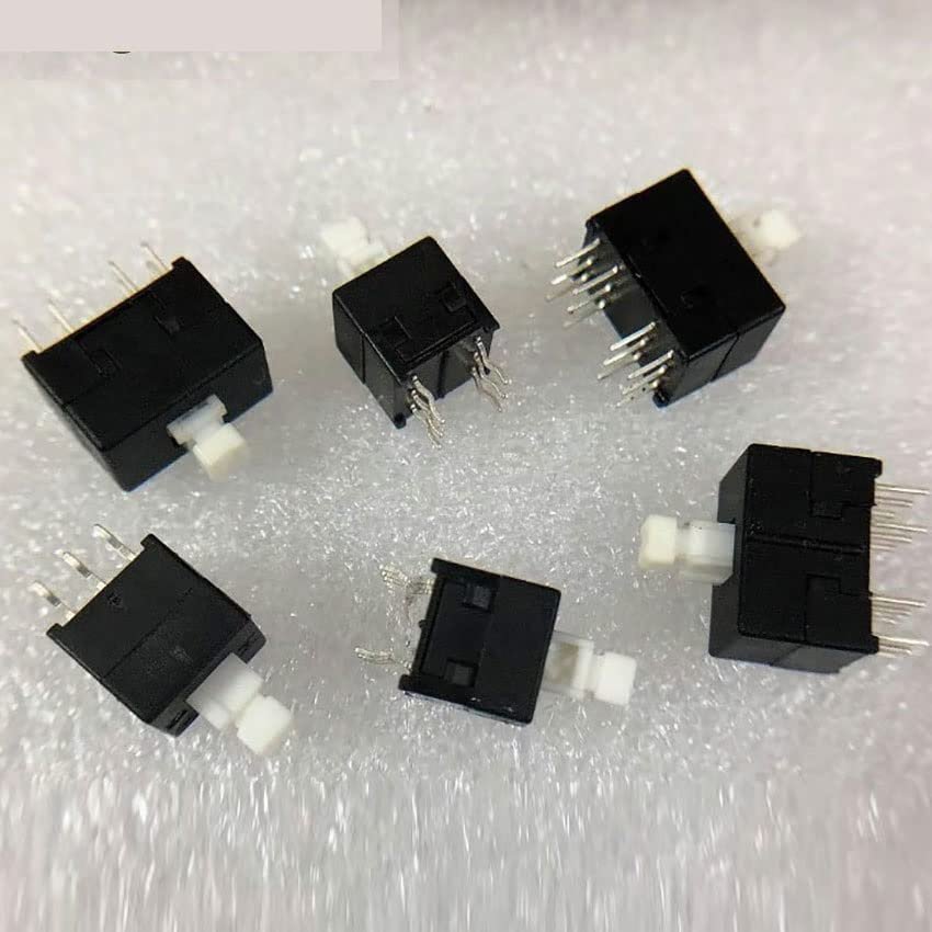 FFIME Tactile Tact Push Button 1pcs 8.5 * 8.5MM Self-Locked Push Button Switch White Micro Square Tact Switch DIY Electronic Switch 6pin 12pin Tact Switch (Color : 12pin)