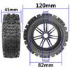 4Pack Vgoohobby OD4.72 inch RC 1/8 Off Road Buggy Rubber Tires w/Plastic Wheel Rims 17mm Hex Compatible with HSP HPI Hobao Tamiya Traxxas Kyosho Arrma Typhon 1/8 RC Off Road Buggy view 2