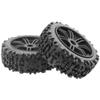 4Pack Vgoohobby OD4.72 inch RC 1/8 Off Road Buggy Rubber Tires w/Plastic Wheel Rims 17mm Hex Compatible with HSP HPI Hobao Tamiya Traxxas Kyosho Arrma Typhon 1/8 RC Off Road Buggy view 3