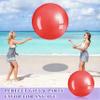 Jenaai 2 Pcs 30 Inch Large Bouncy Balls Giant Inflatable Rubber Kickballs Big Outdoor Exercise Jumping Hopping Ball for Outdoor Activity Sports Party Decor(Red, Purple) view 4