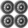 4Pack Vgoohobby 17mm RC Wheels and Tires 104mm 1/8 Off Road Buggy Rubber Street Tires Compatible with Arrma Typhon Talion 6S Redcat Tamiya HPI Losi Kyosho Hobao 1/8 RC Off Road Buggy (15 Spoke) view 2