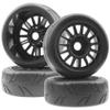 4Pack Vgoohobby 17mm RC Wheels and Tires 104mm 1/8 Off Road Buggy Rubber Street Tires Compatible with Arrma Typhon Talion 6S Redcat Tamiya HPI Losi Kyosho Hobao 1/8 RC Off Road Buggy (15 Spoke) view 3