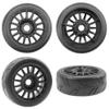 4Pack Vgoohobby 17mm RC Wheels and Tires 104mm 1/8 Off Road Buggy Rubber Street Tires Compatible with Arrma Typhon Talion 6S Redcat Tamiya HPI Losi Kyosho Hobao 1/8 RC Off Road Buggy (15 Spoke) view 4