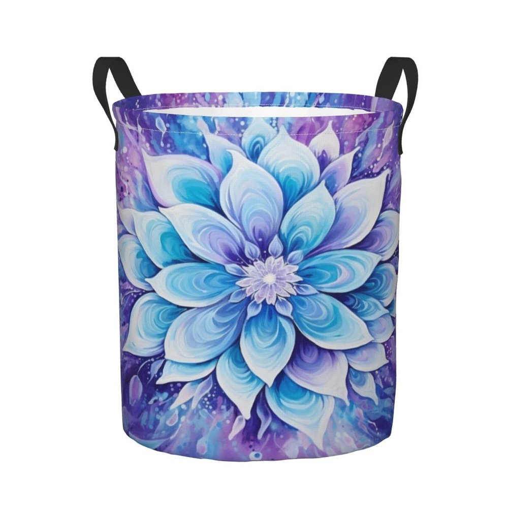 Foruidea Mandala Purple White And Blue Laundry Basket,Laundry Hamper,Collapsible Storage Bin, Oxford Fabric Clothes Baskets,Nursery Hamper For Home,Office,Dorm,Gift Basket