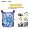 Foruidea Mandala Purple White And Blue Laundry Basket,Laundry Hamper,Collapsible Storage Bin, Oxford Fabric Clothes Baskets,Nursery Hamper For Home,Office,Dorm,Gift Basket view 3