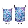 Foruidea Mandala Purple White And Blue Laundry Basket,Laundry Hamper,Collapsible Storage Bin, Oxford Fabric Clothes Baskets,Nursery Hamper For Home,Office,Dorm,Gift Basket view 4