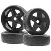 4Pack Vgoohobby 17mm RC Wheels and Tires 104mm 1/8 Off Road Buggy Rubber Street Tires Compatible with Arrma Typhon Talion 6S Redcat Tamiya HPI Losi Kyosho Hobao 1/8 RC Off Road Buggy (5 Spoke) view 1