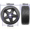 4Pack Vgoohobby 17mm RC Wheels and Tires 104mm 1/8 Off Road Buggy Rubber Street Tires Compatible with Arrma Typhon Talion 6S Redcat Tamiya HPI Losi Kyosho Hobao 1/8 RC Off Road Buggy (5 Spoke) view 2