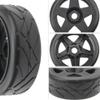 4Pack Vgoohobby 17mm RC Wheels and Tires 104mm 1/8 Off Road Buggy Rubber Street Tires Compatible with Arrma Typhon Talion 6S Redcat Tamiya HPI Losi Kyosho Hobao 1/8 RC Off Road Buggy (5 Spoke) view 3