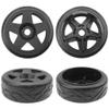 4Pack Vgoohobby 17mm RC Wheels and Tires 104mm 1/8 Off Road Buggy Rubber Street Tires Compatible with Arrma Typhon Talion 6S Redcat Tamiya HPI Losi Kyosho Hobao 1/8 RC Off Road Buggy (5 Spoke) view 4