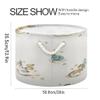 xigua Cute Dragon Cotton Rope Storage Basket with Handles Large Baby Laundry Basket Round Collapsible Blanket Basket Shelf Closet Organizer for Nursery Toys Clothes view 2