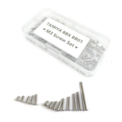 Metal Steel M3 Hex Screws Set Kit 5552X 5556 for Tamiya 1/10 RC BBX BB-01 Buggy RC Car