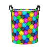 Foruidea Pickleball Laundry Basket,Laundry Hamper,Collapsible Storage Bin, Oxford Fabric Clothes Baskets,Nursery Hamper For Home,Office,Dorm,Gift Basket, Medium view 1