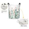 Foruidea Green Leaves Laundry Basket,Laundry Hamper,Collapsible Storage Bin, Oxford Fabric Clothes Baskets,Nursery Hamper For Home,Office,Dorm,Gift Basket, Medium view 2