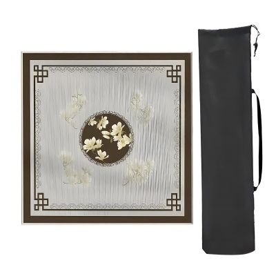 BSapp Mahjong Mat with Storage Bag, Mahjong Table Mat Anti Slip Noise Reduction, Thickened Mahjong Pad for Mahjon Poker (Color : STYLE6, Size : 31.49 * 31.49in)