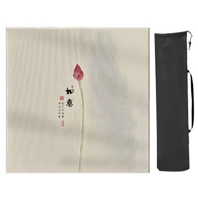 BSapp Mahjong Mat with Storage Bag, Mahjong Table Mat Anti Slip Noise Reduction, Thickened Mahjong Pad for Mahjon Poker (Color : STYLE1, Size : 27.55 * 27.55 in)