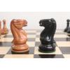 1849 Cooke Type Staunton Chess Set- Chess Pieces Only - Ebony Wood & Antiqued Boxwood - 4.3" King view 2
