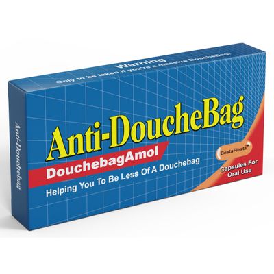 Anti-D*ucheBag Prank Pill Box - Funny Gifts for Men - Christmas Gag Gifts - Empty Box to Fill with Candy