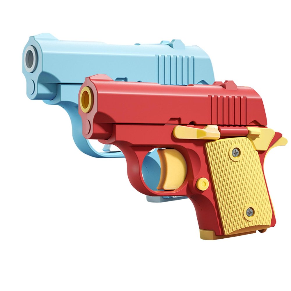 Fidget Pistol Toys for Adults, 3D Printed Mini 1911 Small Pistol Toys,A Stress-Relieving Toy Suitable for Relieving ADHD and Anxiety, The Best Gift for Friends (red Yellow+Blue White)