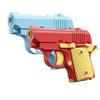 Fidget Pistol Toys for Adults, 3D Printed Mini 1911 Small Pistol Toys,A Stress-Relieving Toy Suitable for Relieving ADHD and Anxiety, The Best Gift for Friends (red Yellow+Blue White) view 1