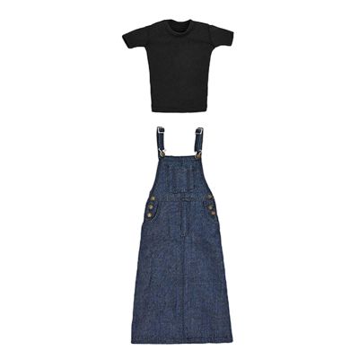 EHJRE 1:6 Scale Figure Clothes Full Suit, T Shirt and Denim Skirt, Outfit Action Figures Clothes for 12'' inch Female Action Figure