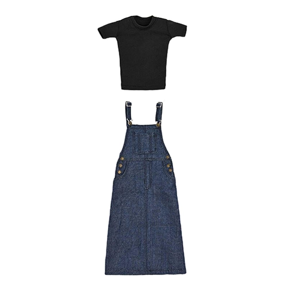 EHJRE 1:6 Scale Figure Clothes Full Suit, T Shirt and Denim Skirt, Outfit Action Figures Clothes for 12'' inch Female Action Figure