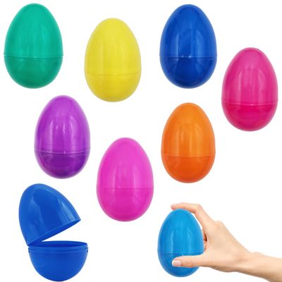 Chochkees Fillable Easter Eggs with Hinge Bulk Colorful Bright Plastic Easter Eggs, Perfect for Easter Egg Hunt, Surprise Egg, Easter Hunt, 3" Inch Assorted Bright Colors (1000-Pack)
