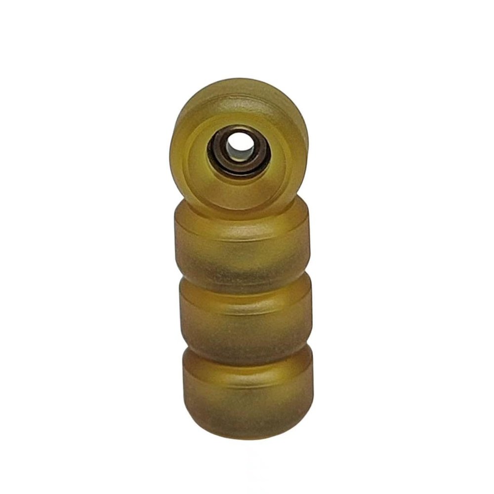LEEFAI 75D Urethane Pro Fingerboard Wheels Clear Amber Bearing Wheel Handmade Polyurethane-Ultra Spin Bearings Wheels -7.8 * 4.8mm