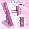 Madzee Girls Beauty Hair Salon Toys for Girls, Pretend Play Hair Stylist Toy Kit with Hairdryer, Pretend Play Hair Styling Toy Playset, Pink view 4