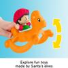 Fisher-Price Little People Toddler Toys Christmas Wonderland Toy Set with Santa Elf & Reindeer Figures for Ages 1+ Years view 4