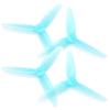 12pcs HQProp T3X1.8X3 3 Inch 3-Blade T-Mount Propeller Set 2mm Shaft (4X CW / 4X CCW) Gray Polycarbonate (Blue) view 1