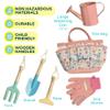 Gardening Set, Tool Kit, for Kids, STEM, Includes Tote Bag, Spade, Watering Can, Rake, Fork, Trowel and Gloves (Petal) view 4