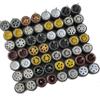 1/64 Scale Wheel and Tire Set with Axles | 10 Random Rubber Tire Packs for Hot Wheels, Matchbox, Mini GT and Diecast Cars | Custom Rim and Tire Kit for Collectors and Model Car Upgrades view 1